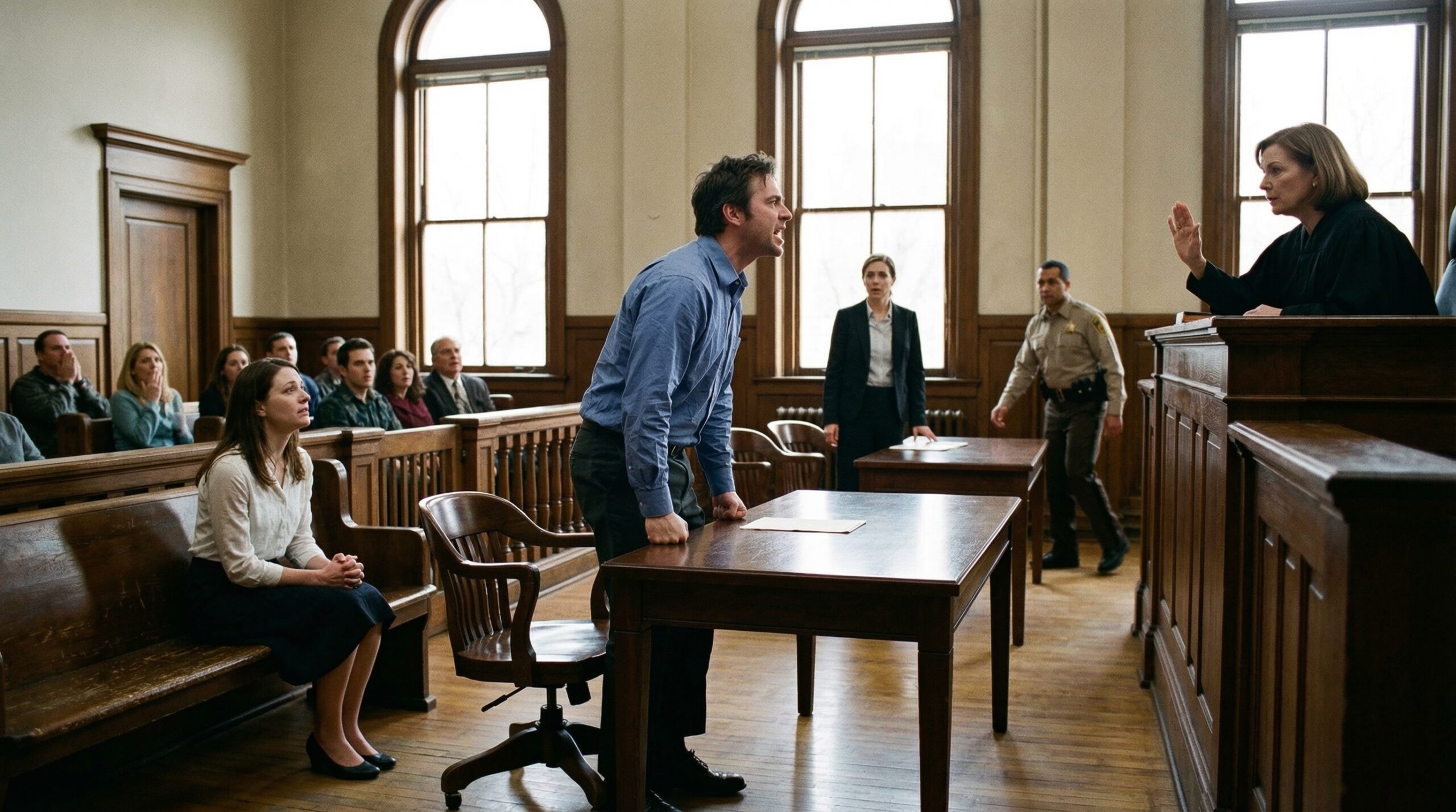 The Courtroom Outburst: When One Sentence Shattered a Trial